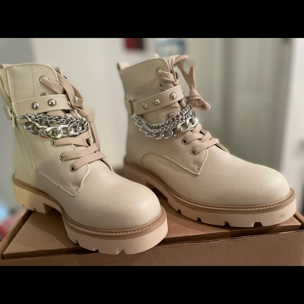New boots with silver chains